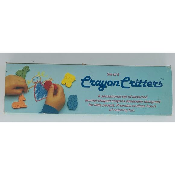 Crayon Critters Shaped Colors Dog Elephant Unicorn Lion Bear Set of 5 Non Toxic - Picture 8 of 8